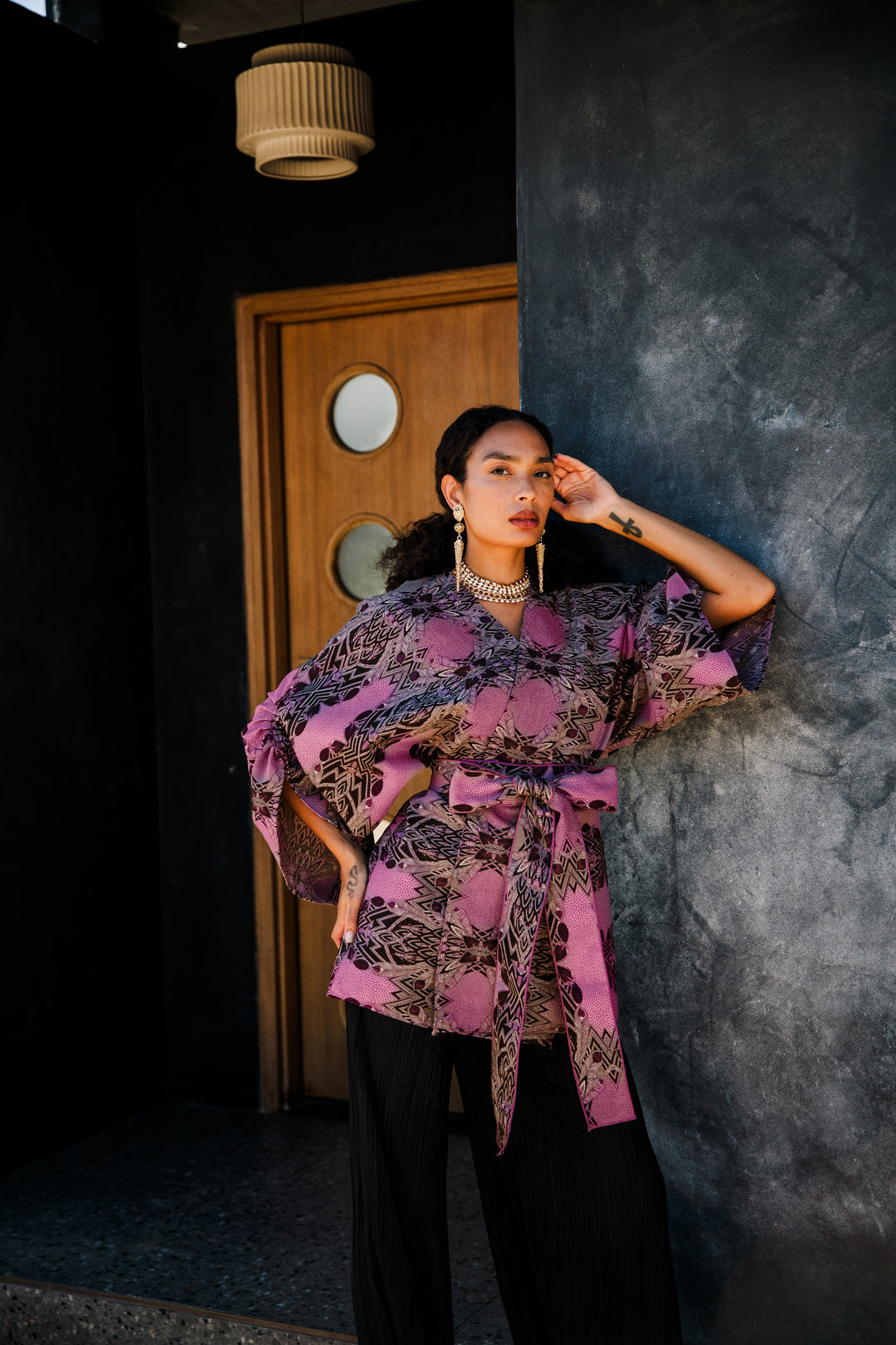 Theater Jacket in “Palm Springs" (Pink)