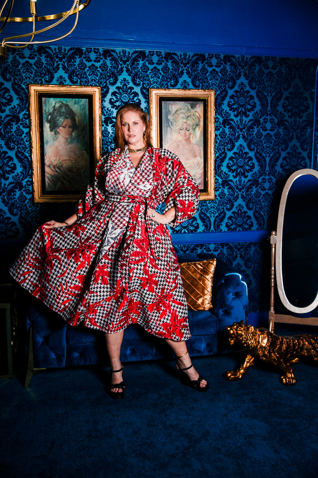 Parisian Coat in "Piqué Houndstooth”