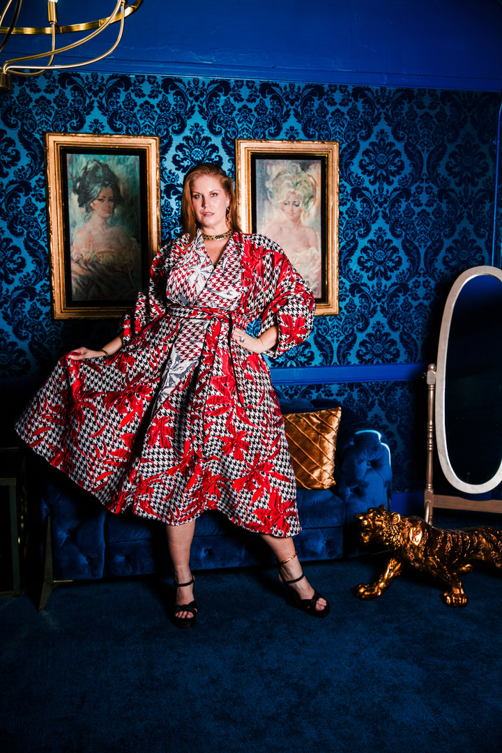 Parisian Coat in "Piqué Houndstooth”