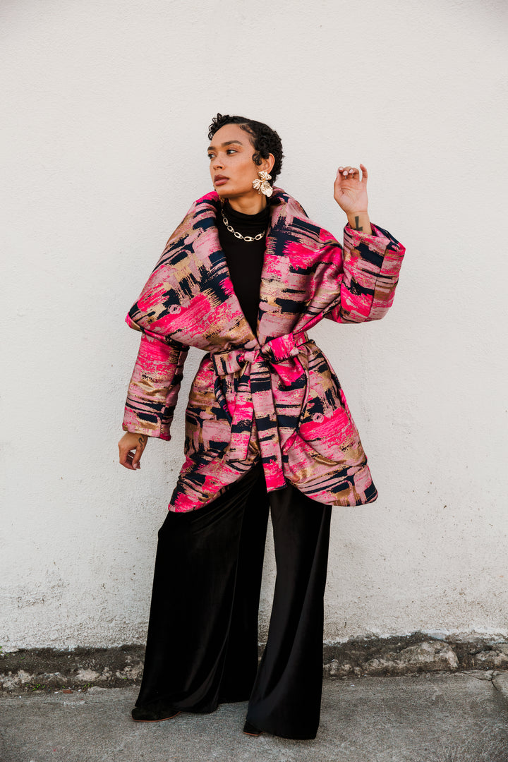 Cocoon Coat in "Blonde"