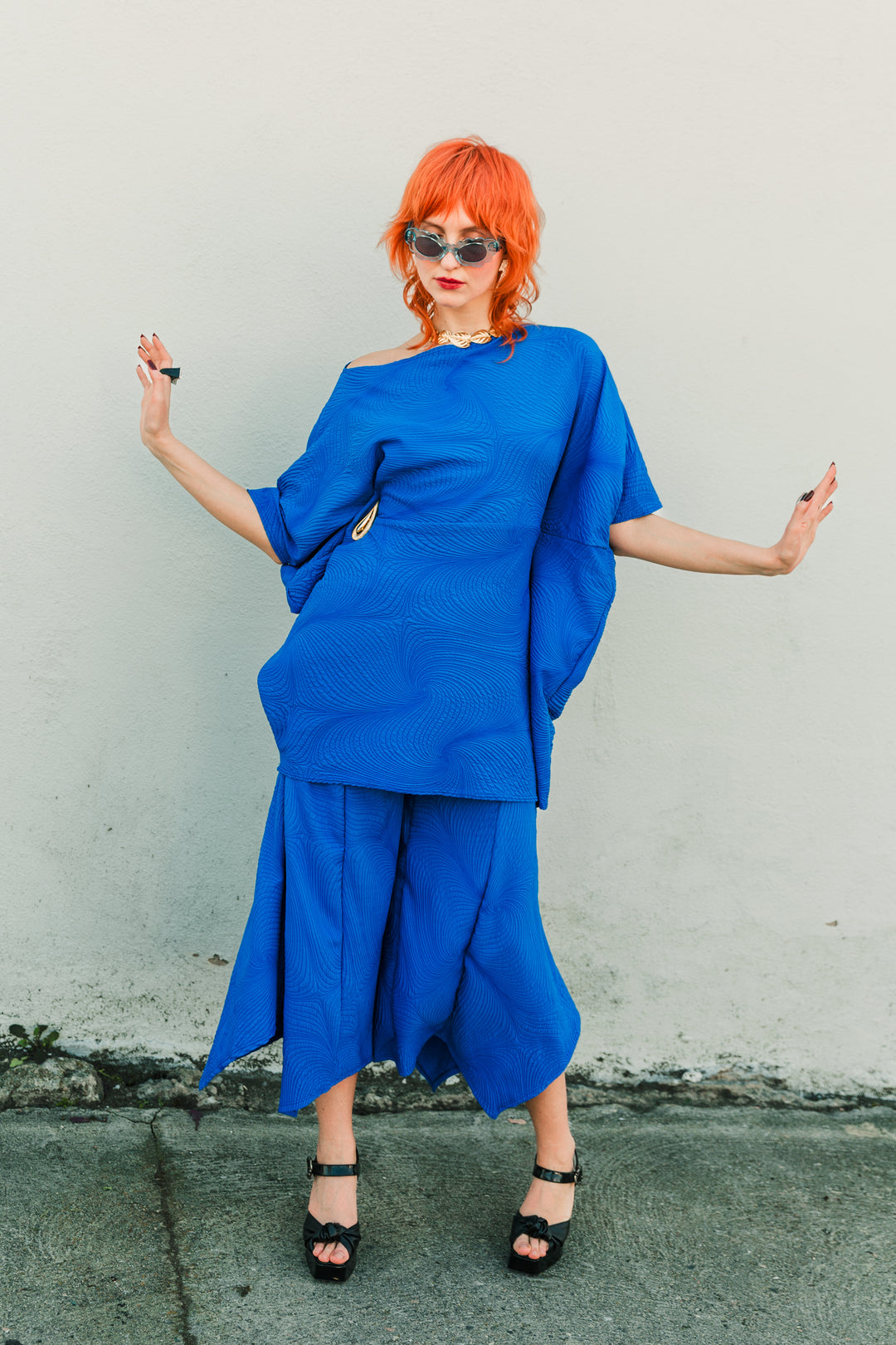 Slink Pants "Spiral Quilt" (Blue)