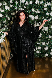 Bohémienne Kimono Robe "She’s A WITCH” Sweater Edition
