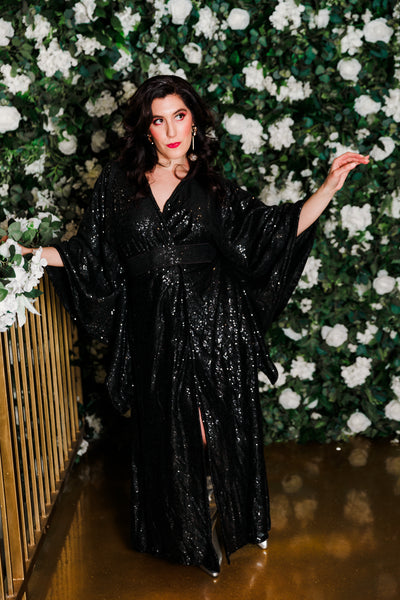 Bohémienne Kimono Robe "She’s A WITCH” Sweater Edition