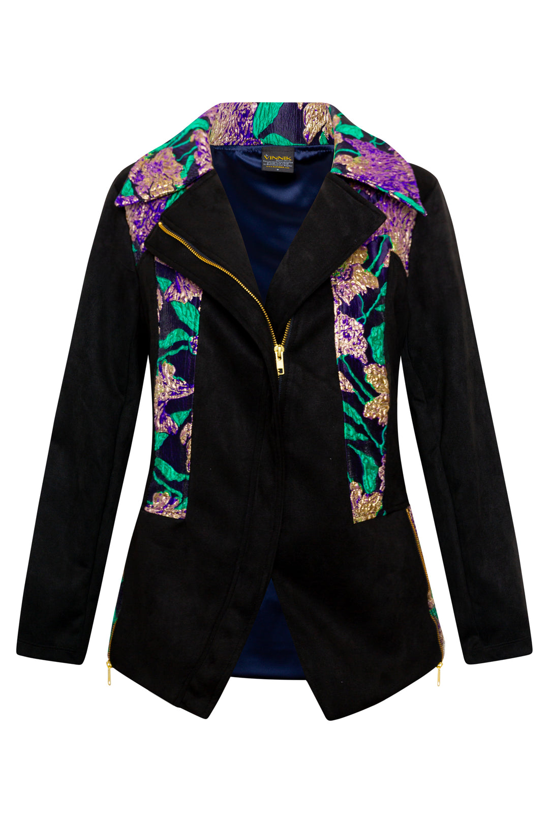 Moto Jacket in "WTF Flower" (Purple)