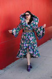 Manhattan Opera Coat in "WTF Flower" (Purple)