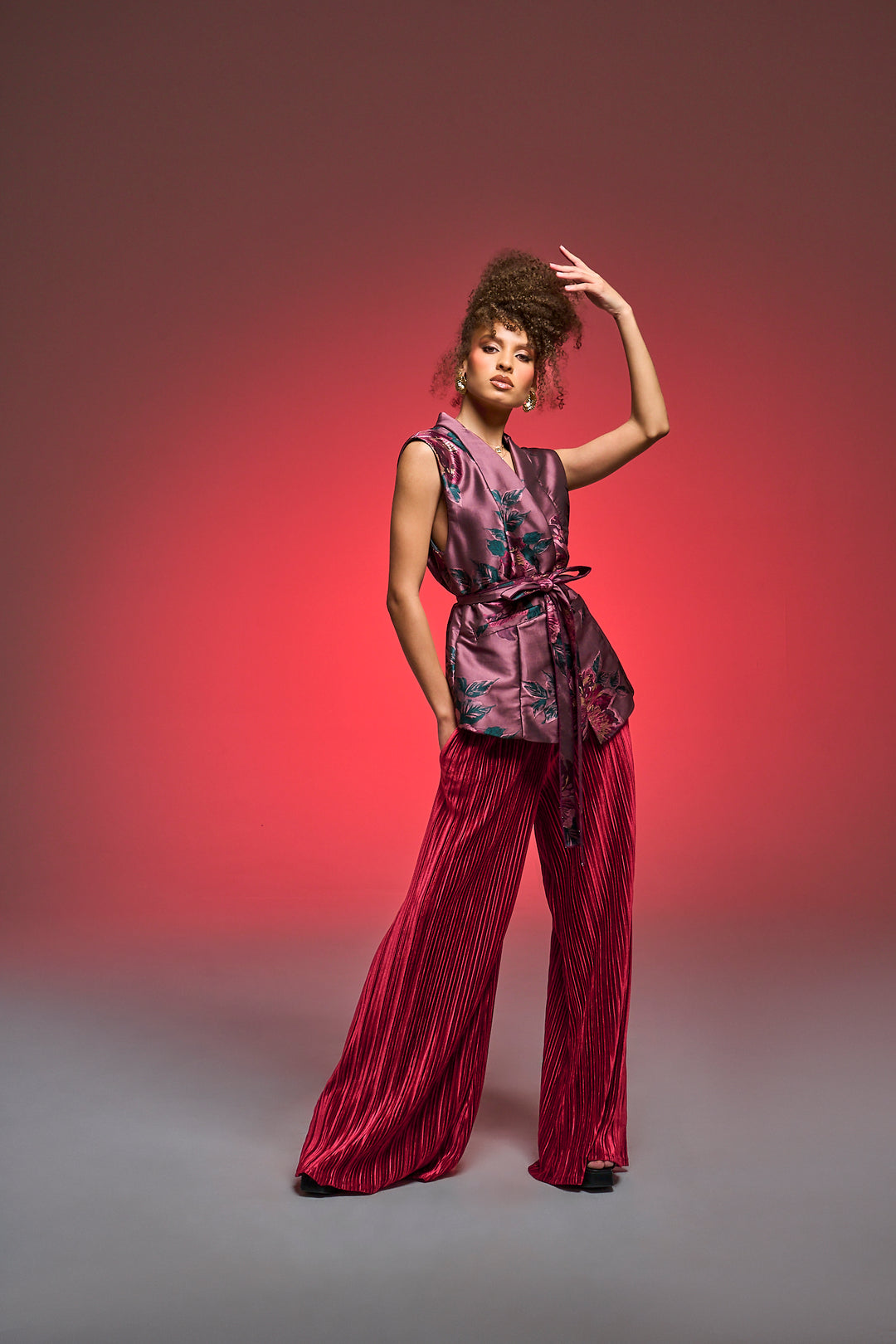 Lusso Jacquard Waistcoat in "Midnight Sonata" (Mauve)