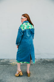 Denim Longline Jacket in “Mon Petit Chou"