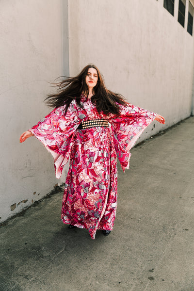 Bohémienne Kimono Robe “Disco Bouquet” (Runway Edition)