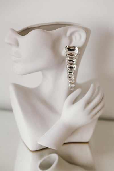 Dripping Diamonds Earrings (Silver)