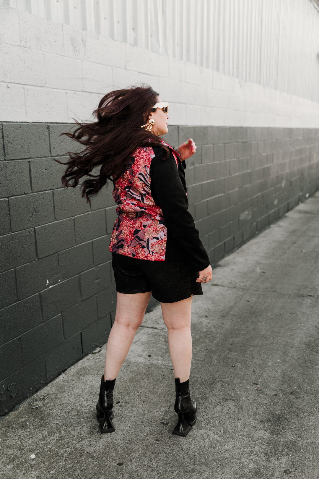 Moto Jacket in "WTF Flower" (Pink)