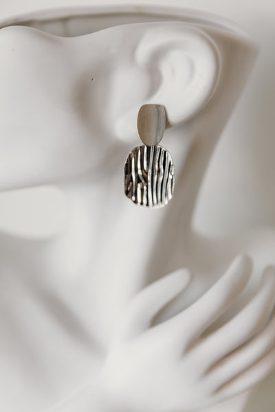 Thumb Print Earrings (silver)