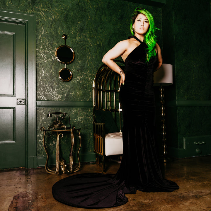 The Hollywood Gown in "Black Velvet"