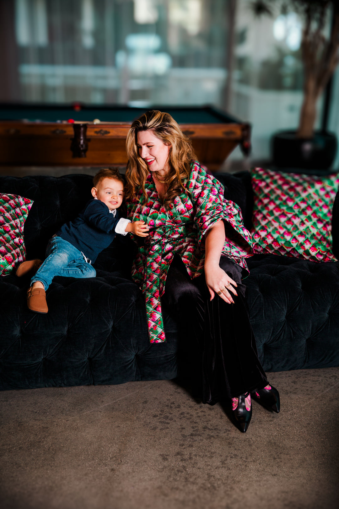 Pillow in “Painted Scales" (Green)