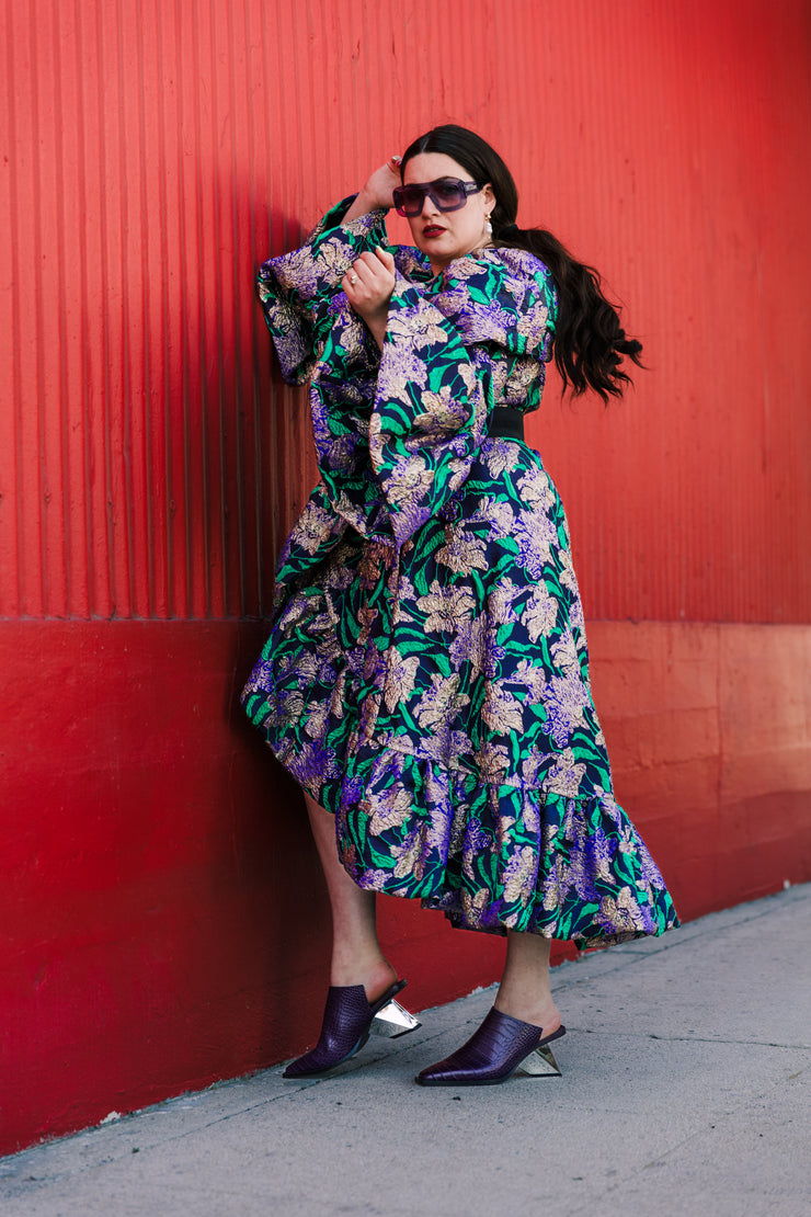 Manhattan Opera Coat in "WTF Flower" (Purple)