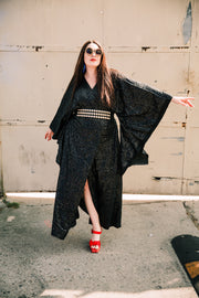 Bohémienne Kimono Robe "She’s A WITCH” Sweater Edition