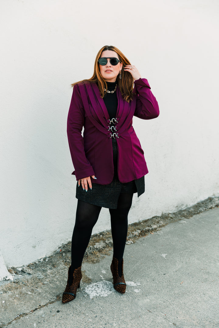 Sartorialist Ponte Blazer in "Elderberry”
