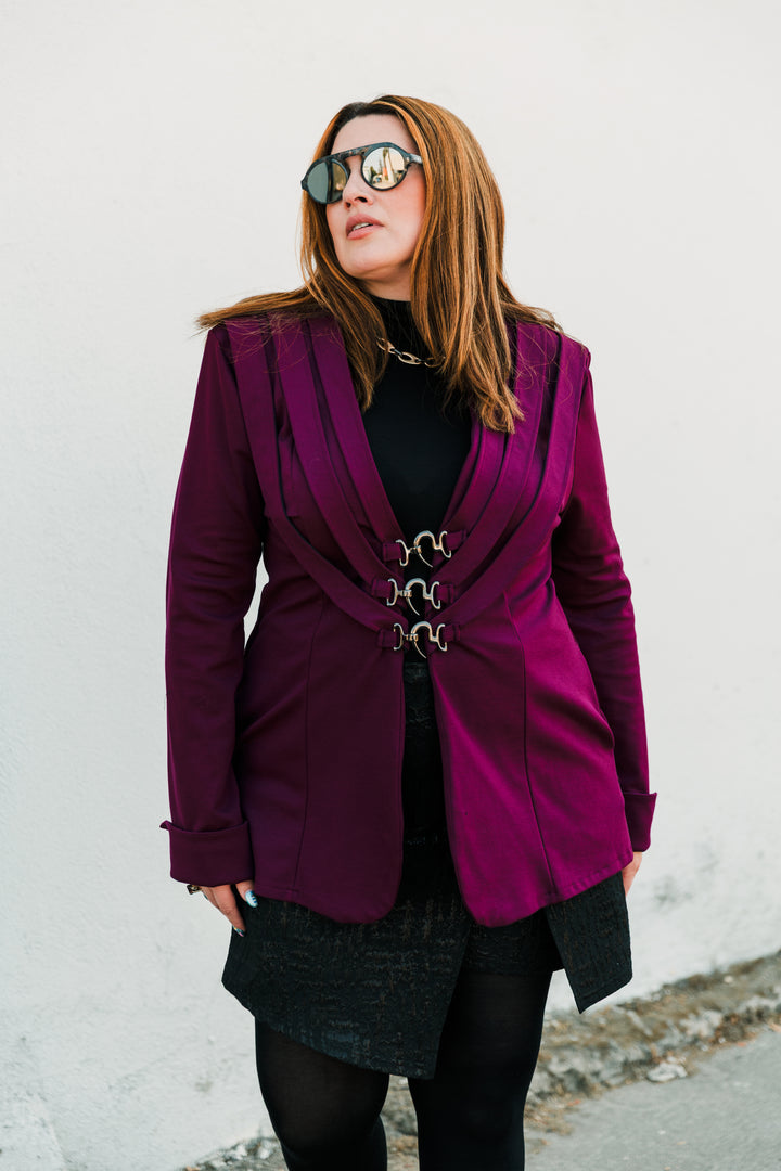 Sartorialist Ponte Blazer in "Elderberry”