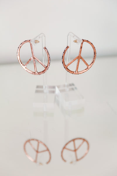 Peace Earrings (Copper)