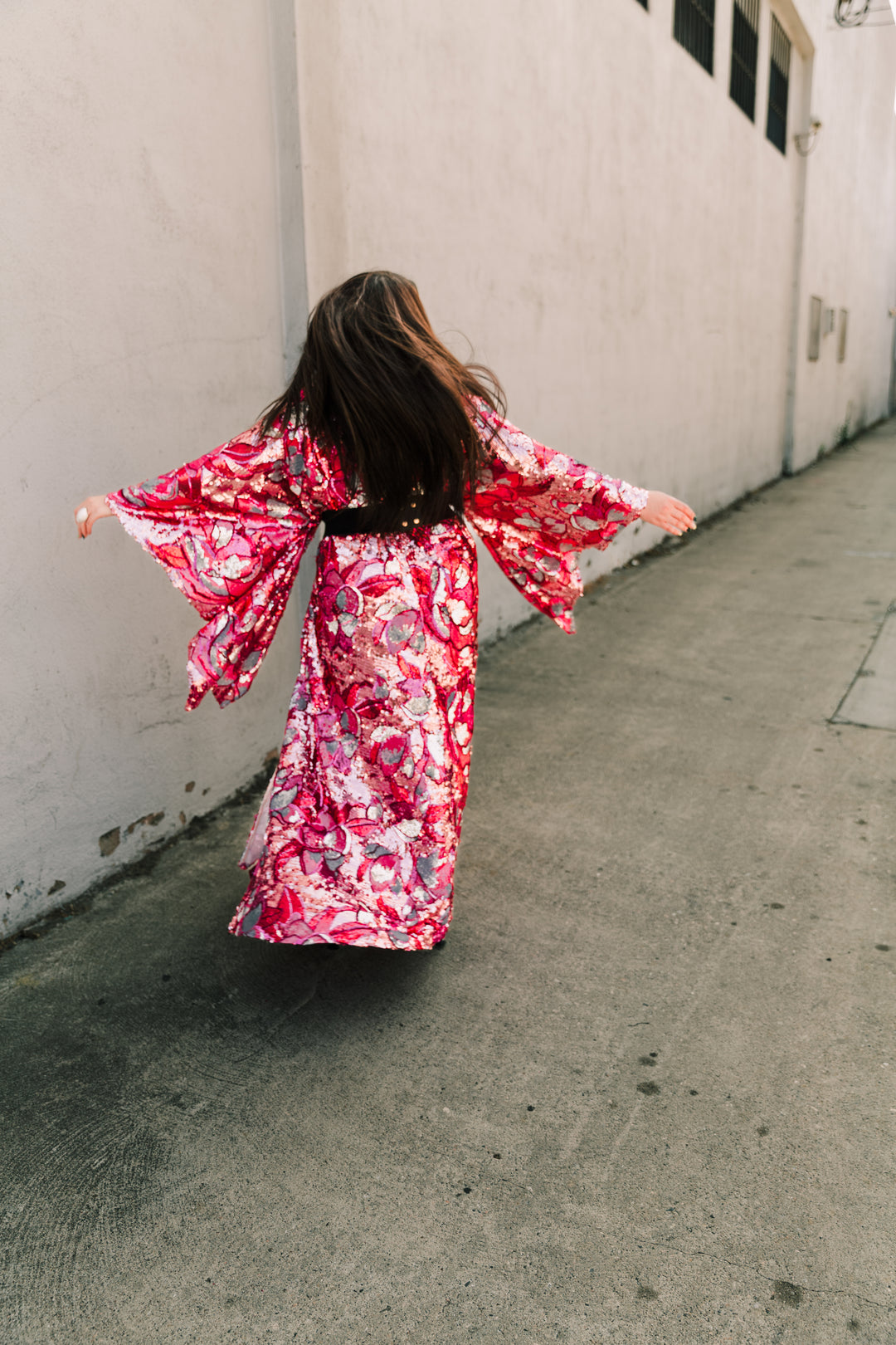 Runway Bohémienne Kimono Robe in “Disco Bouquet”