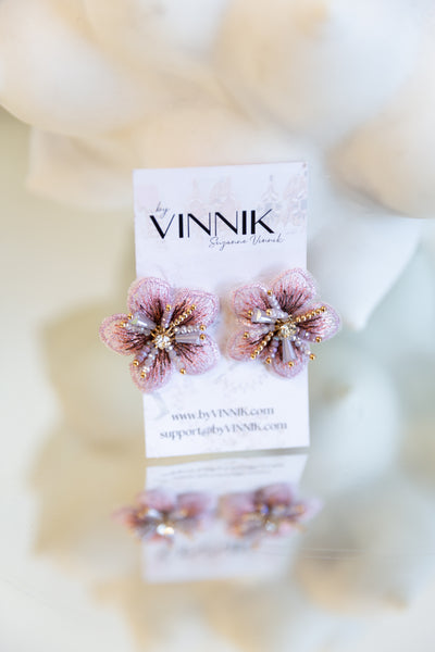 Delicate Petals Earrings (Lavender)