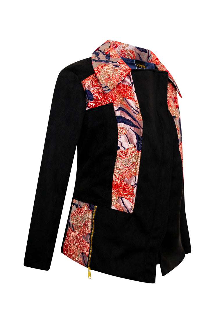 Moto Jacket "WTF Flower" (Pink)