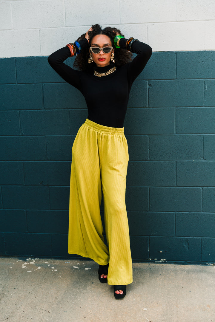 Muse Pants in “Chartreuse”
