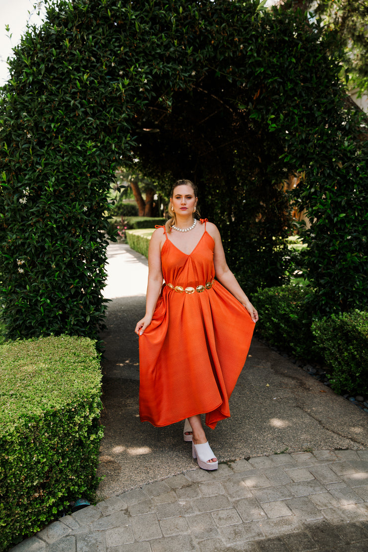 V is for Vinnik Dress in "Cognac Slink"