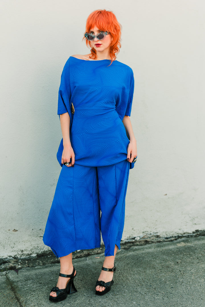 Slink Pants "Spiral Quilt" (Blue)