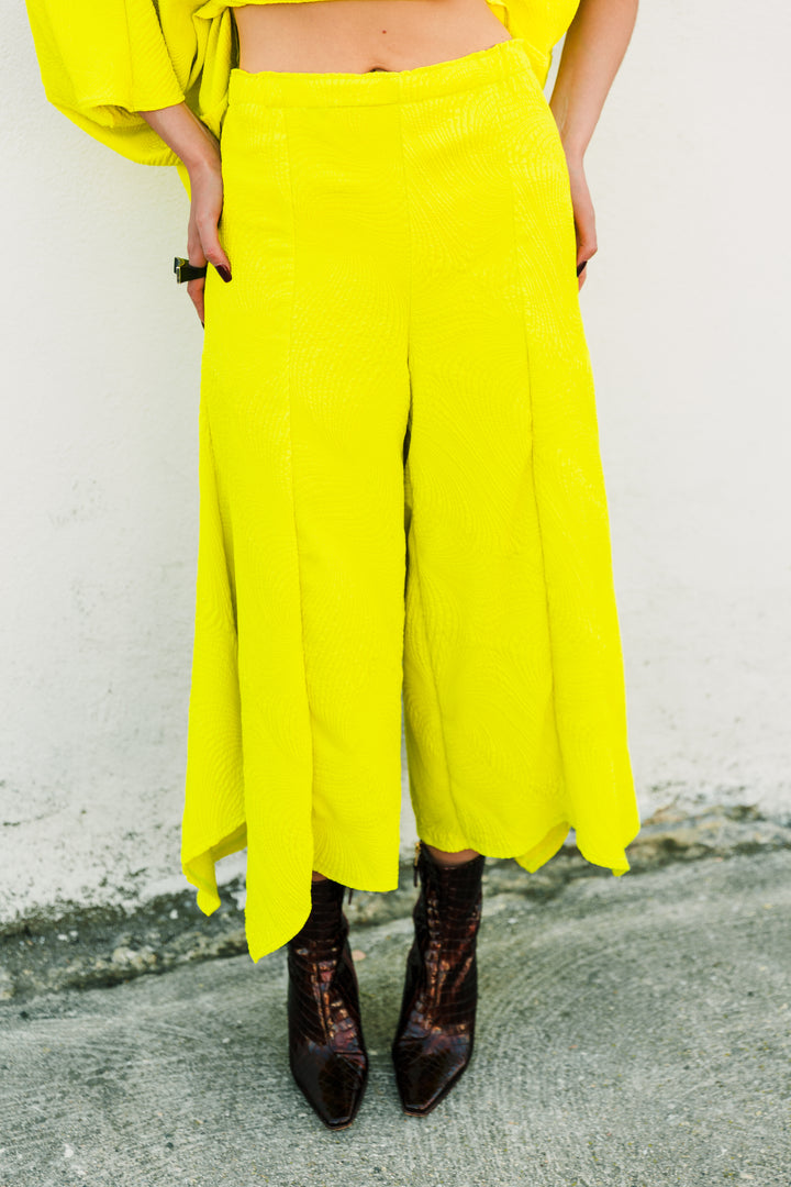 Slink Pants "Spiral Quilt" (Chartreuse)