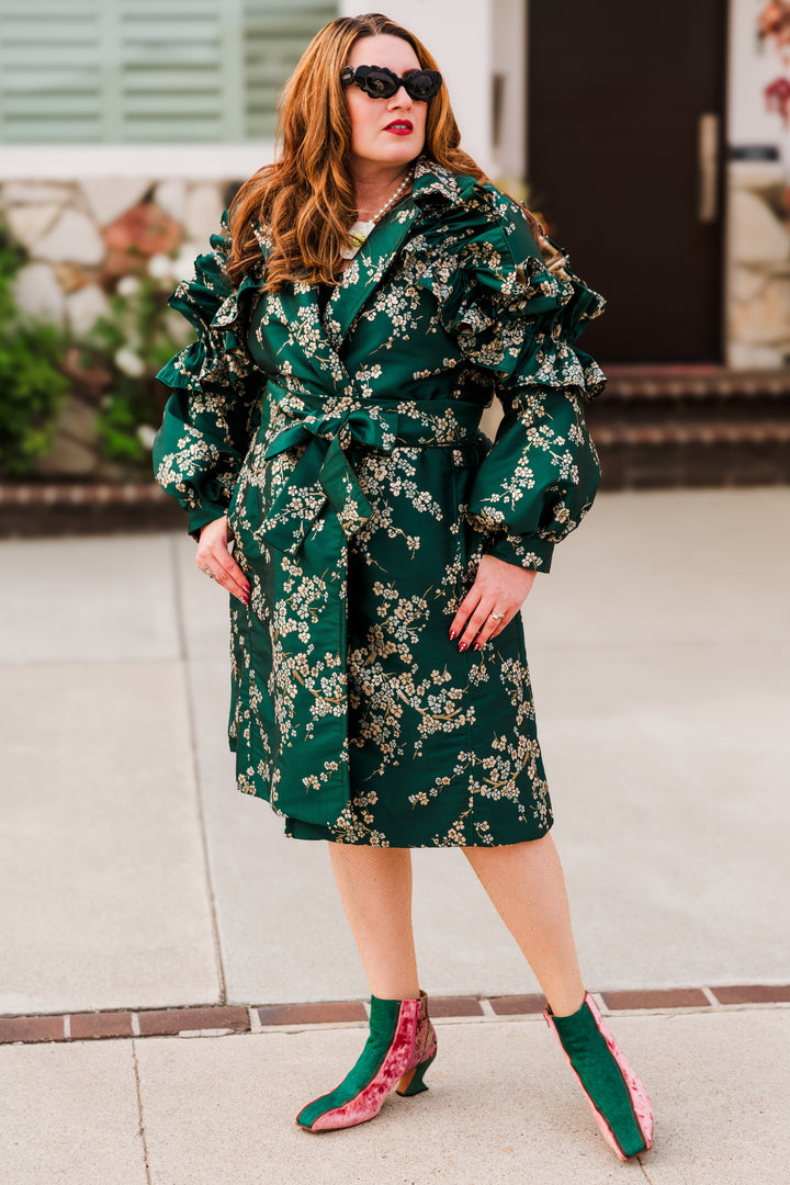 Ruffle Trench Coat in “Madama Butterfly”