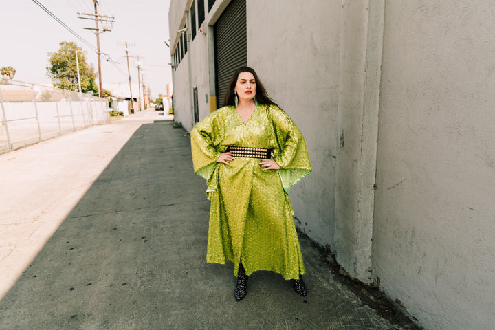 Runway Bohémienne Kimono Robe in “Brat Sequin”