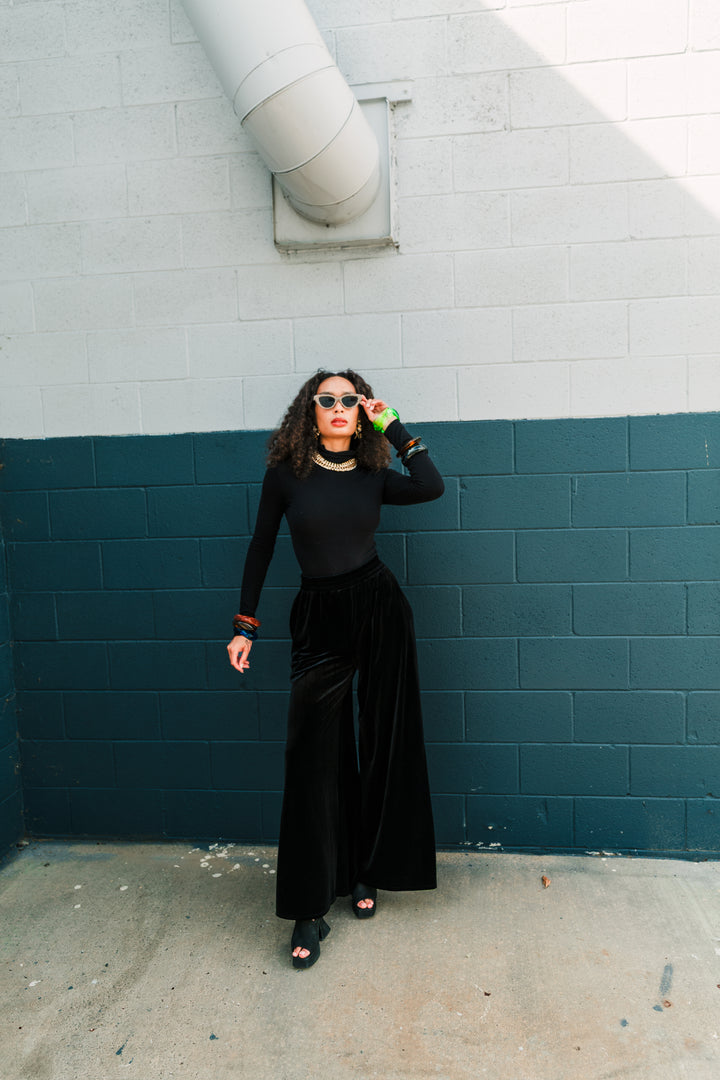 Muse Pants in “PREMIUM VELVET” (Black)