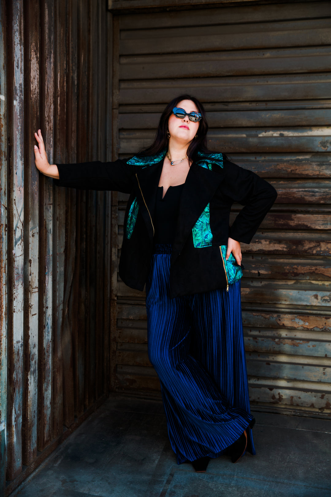 Muse Pants in “Velvet Slink" (Blue)
