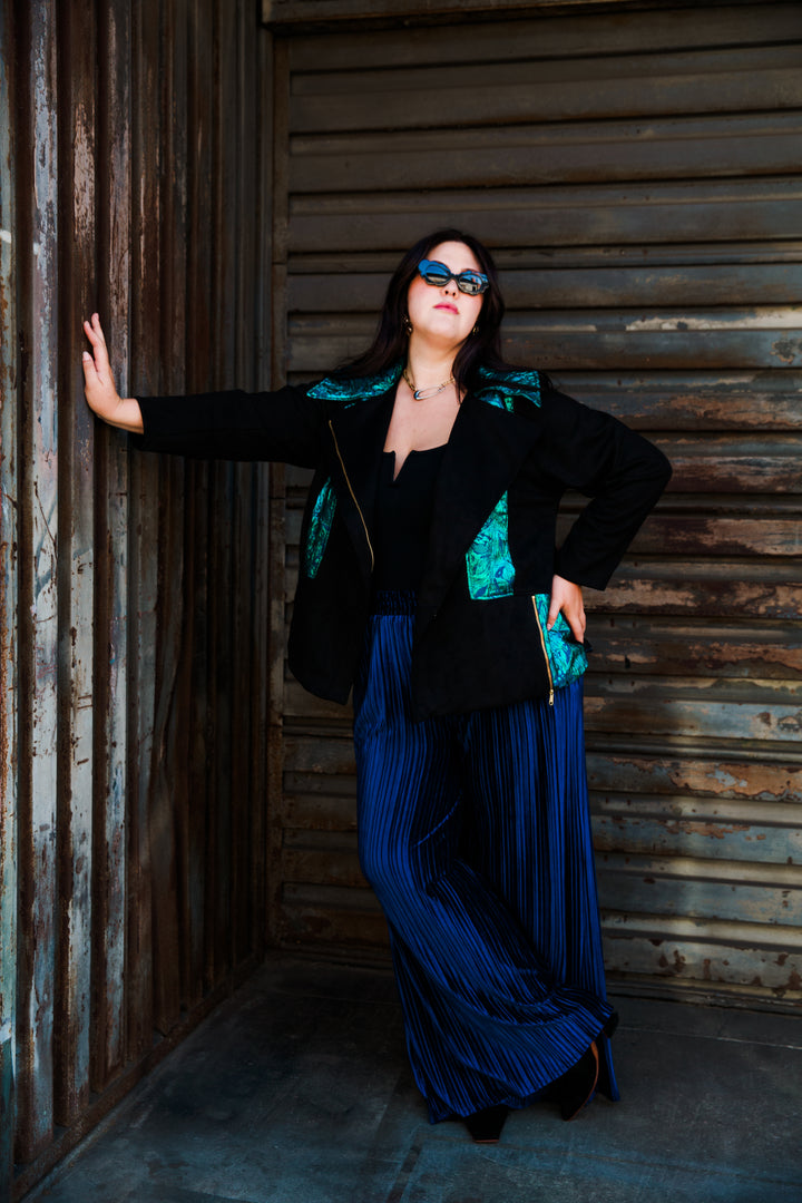 Muse Pants in “Velvet Slink" (Blue)
