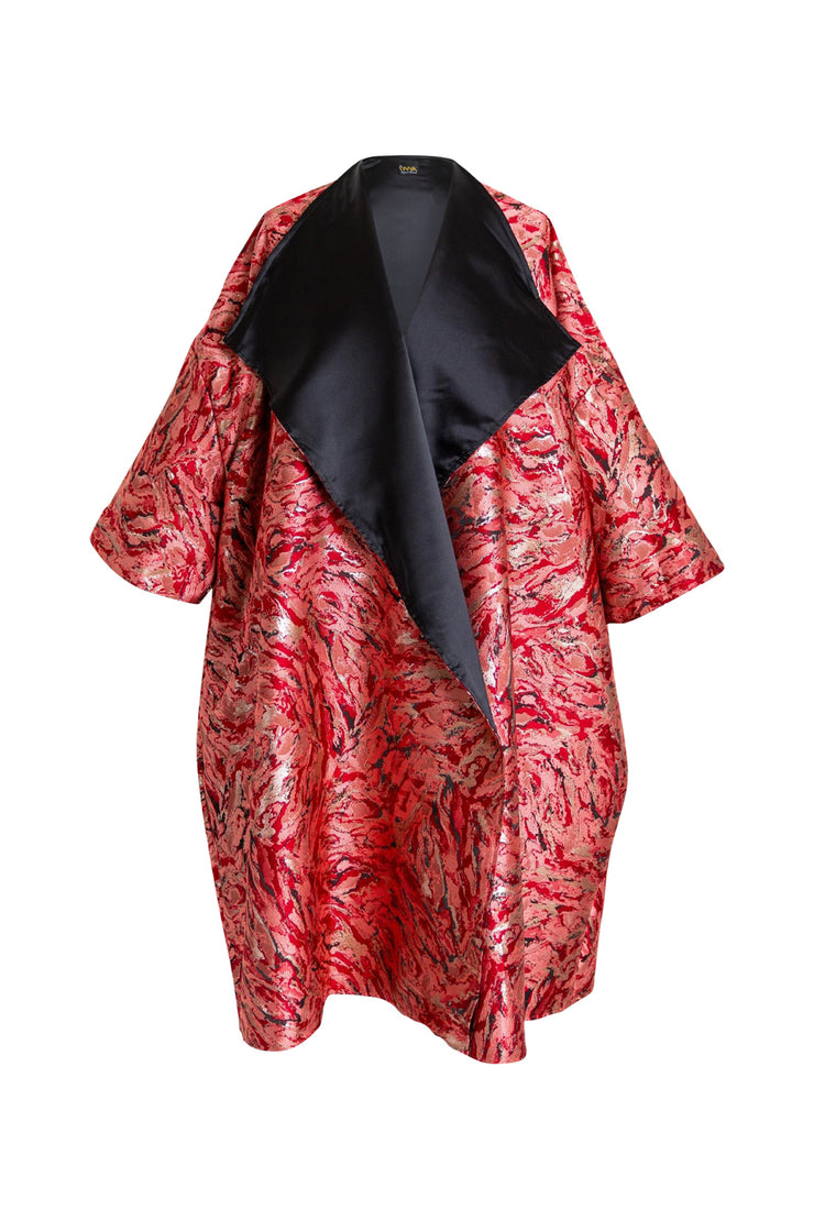 Reversible Opera Coat in "Zampa" (Red)