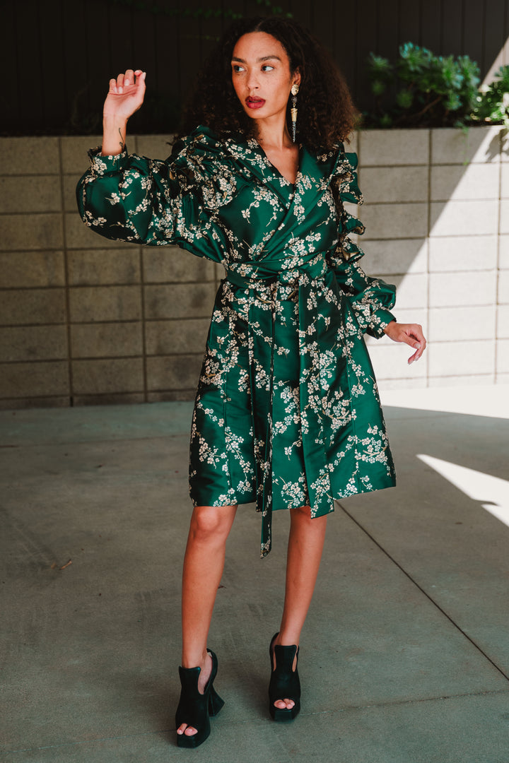 Ruffle Trench Coat in “Madama Butterfly”
