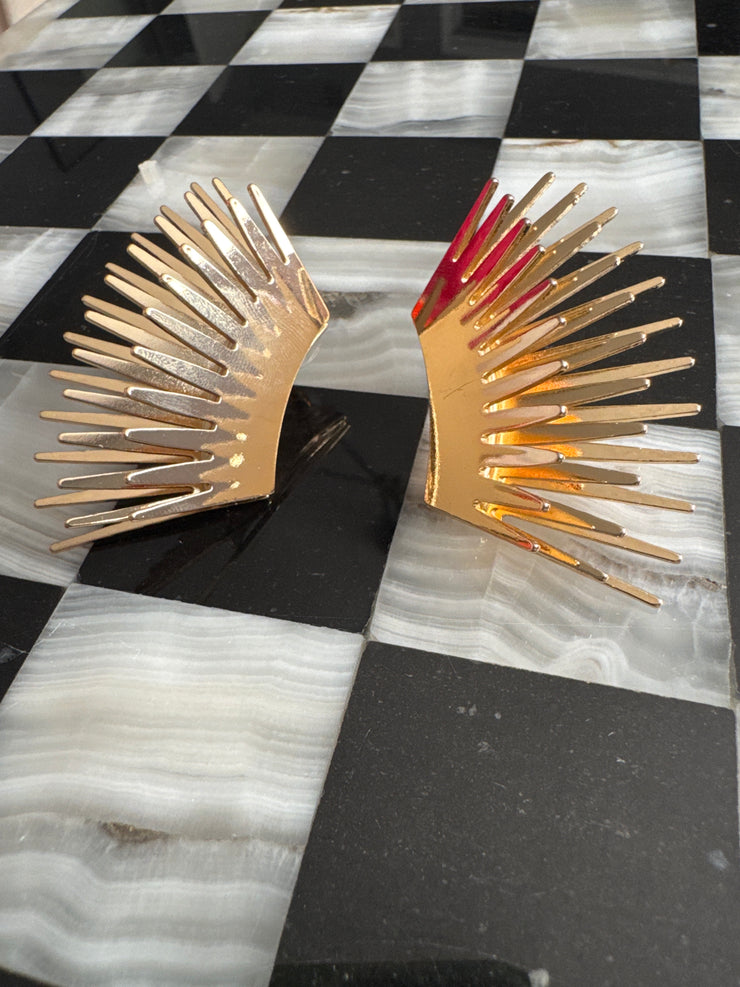 Spike Wings Earrings (Gold)