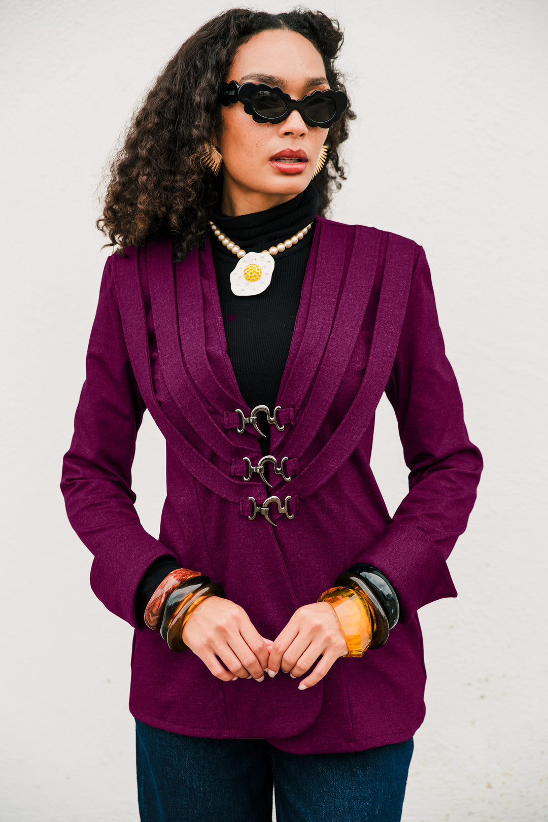 Sartorialist Ponte Blazer in "Elderberry”
