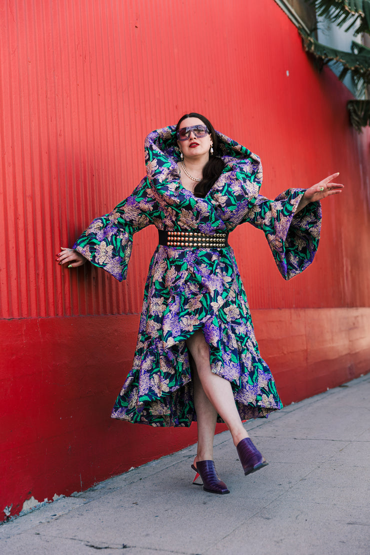 Manhattan Opera Coat in "WTF Flower" (Purple)