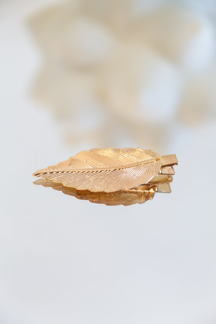 Leaf Hairclip (Gold & Silver)