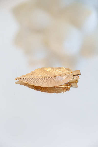 Leaf Hairclip (Gold & Silver)