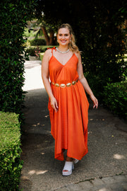V is for Vinnik Dress in "Cognac Slink"