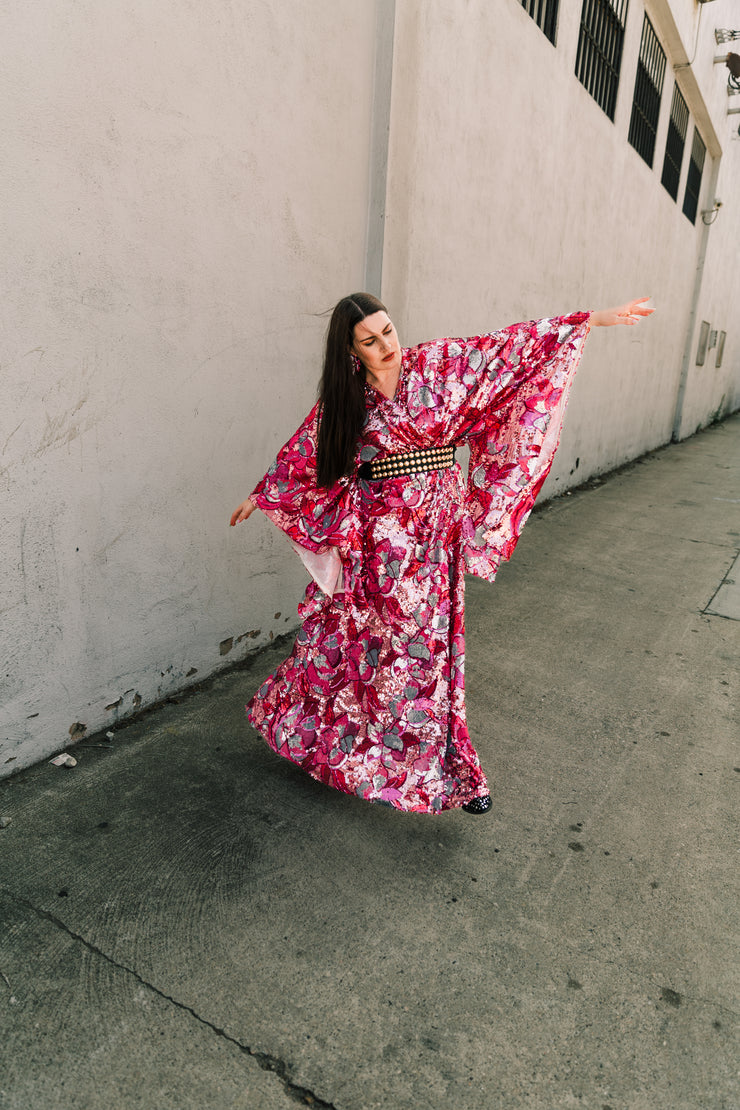 Bohémienne Kimono Robe “Disco Bouquet” (Runway Edition)