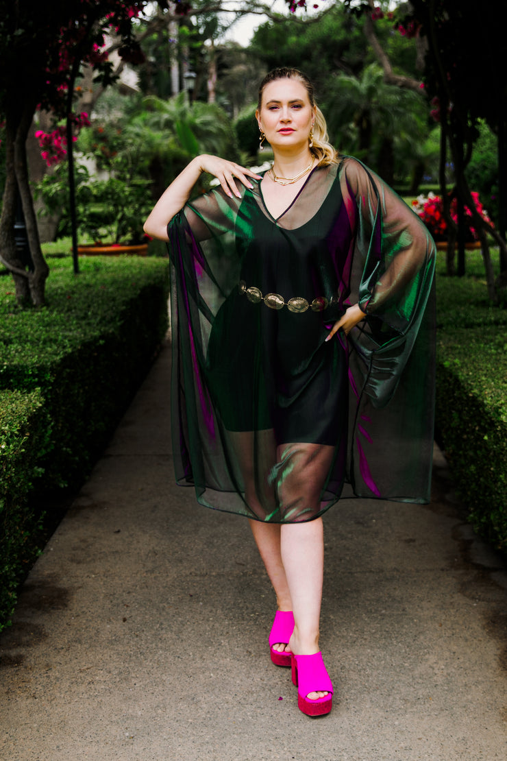 Kaftan in "Electric Mermaid" (Midi)