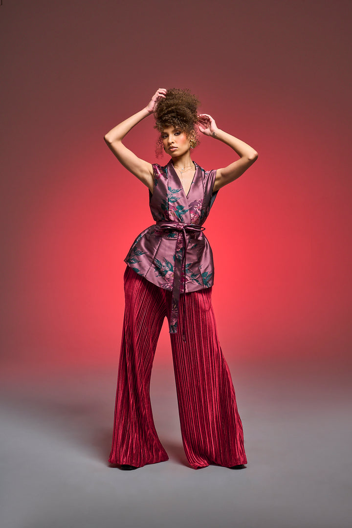 Lusso Jacquard Waistcoat in "Midnight Sonata" (Mauve)