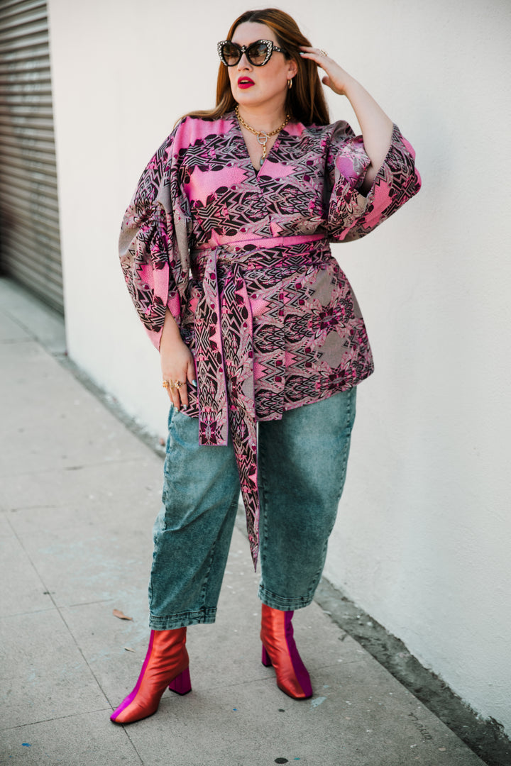 Theater Jacket in “Palm Springs" (Pink)