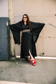 Bohémienne Kimono Robe "She’s A WITCH” Sweater Edition