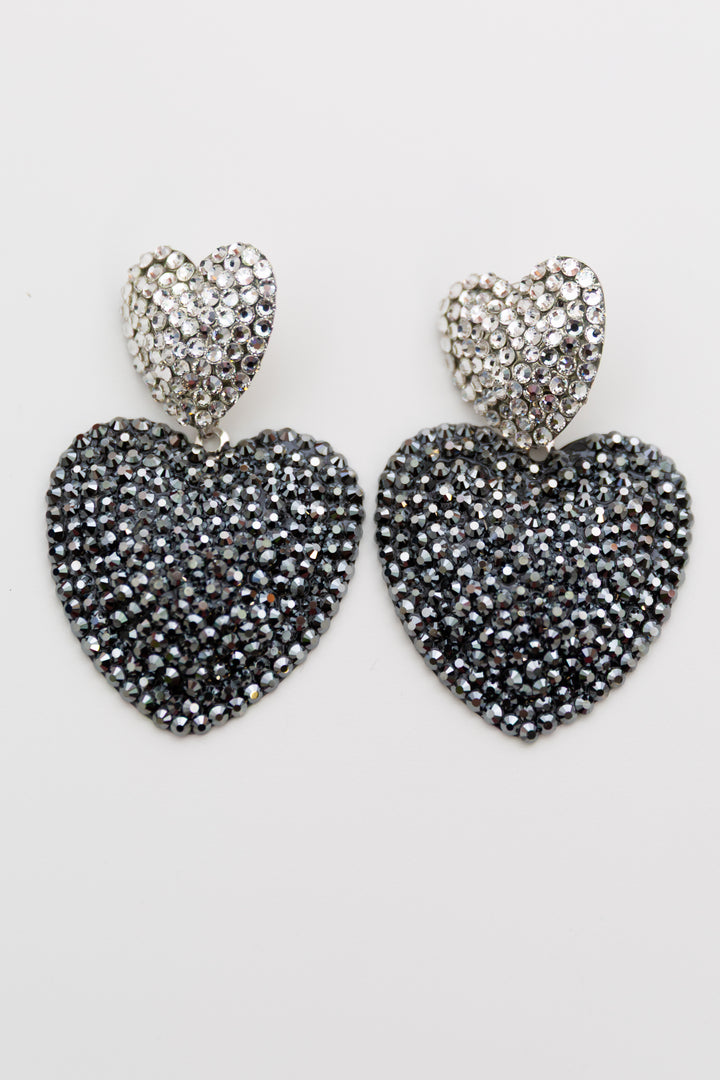 Custom Swarovski Crystal Heart Earrings