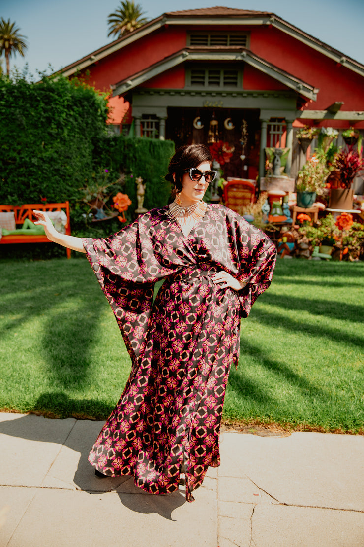 Bohémienne Kimono Robe in “Tropical Terrace"