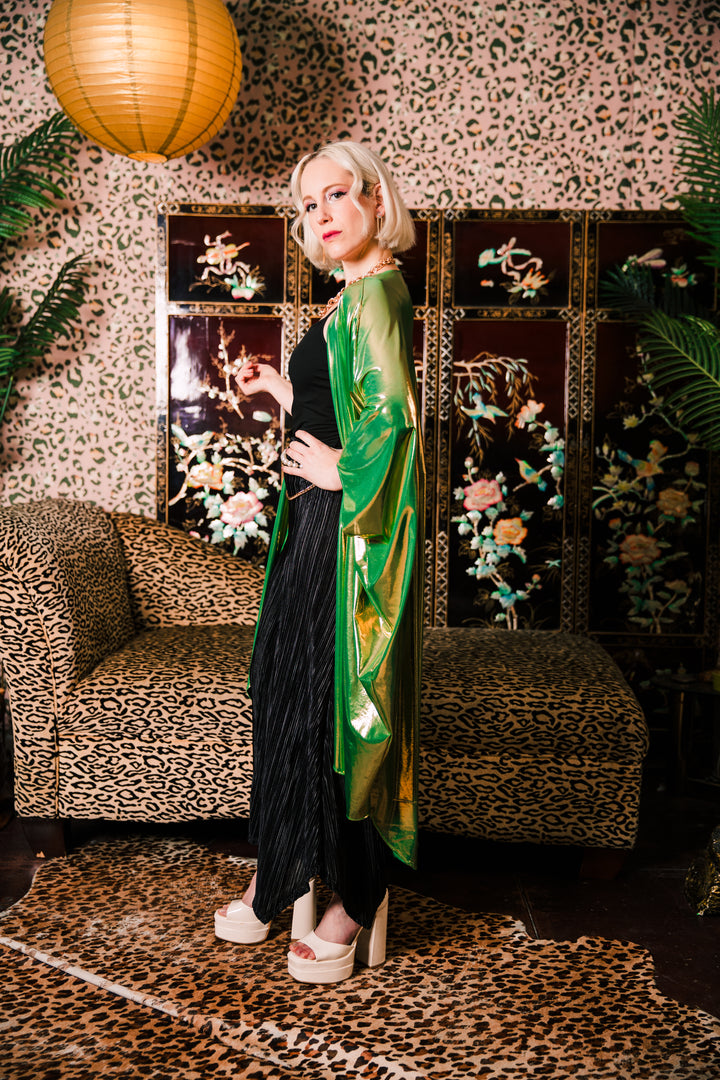 Coloratura Cape in "Disco Fever" (Green)